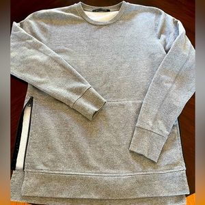 Men’s L John Elliot grey side-zip sweatshirt